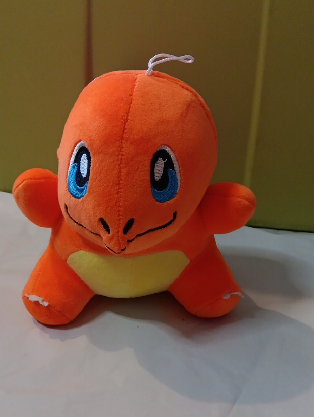#130 Orange & Yellow Plush Charmander-Style Stuffed Toy